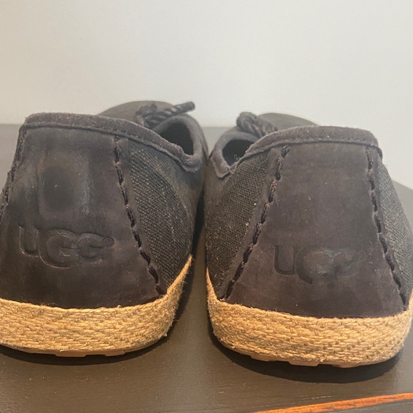 UGG Women's Black and Tan Espadrille Shoes - Picture 2 of 7